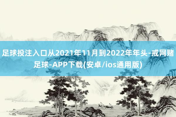 足球投注入口从2021年11月到2022年年头-戒网赌足球-APP下载(安卓/ios通用版)